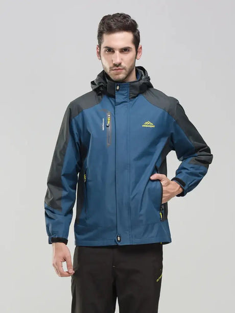 Men Autumn Jacket Camping Hiking Trekking Windbreaker Waterproof With Hood Spring Outdoor Sports Travel Climbing Coats - Lootquake