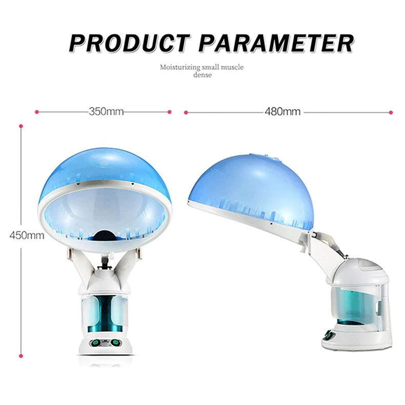 Vaporisateur vapeur pour le visage et les cheveux, humidificateur, brumisateur nano chaud, vaporisateur d'ozone pour le visage, hydratant pour les cheveux, appareil à vapeur pour salon à domicile