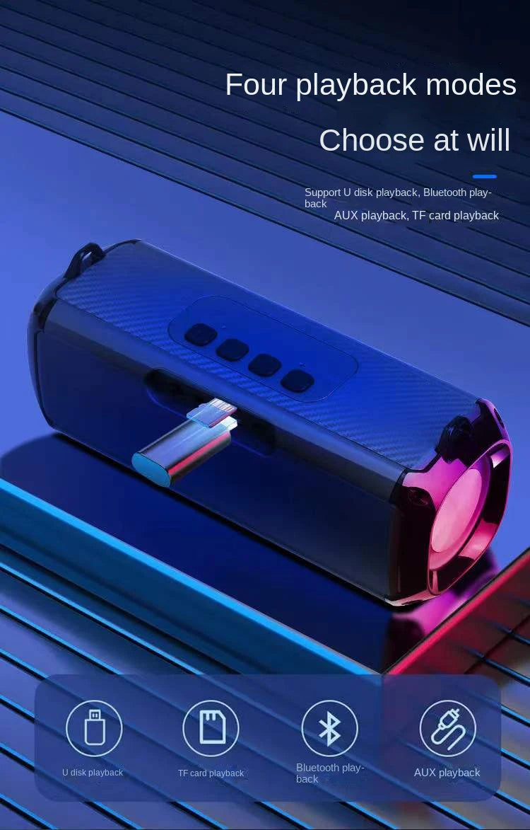 Altavoz Bluetooth portátil con audio de alta resolución, graves y agudos extendidos, altavoces inalámbricos HiFi de alta calidad y gran volumen.