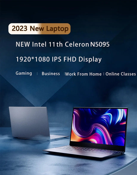 laptop computer 15.6 Inch IPS Screen 16GB RAM Intel 11th Celeron N5095 computador  Windows 10 11 Pro Office Notebook Pc Portable - Lootquake