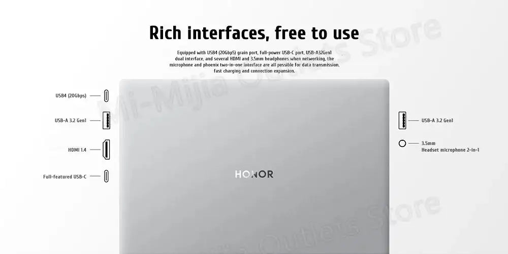 Honor X14 Plus laptop R7-8845HS Radeon 780M 16G+512GB SSD 60Hz IPS Full Eye Screen 14-inch Notebook Win11 - Lootquake