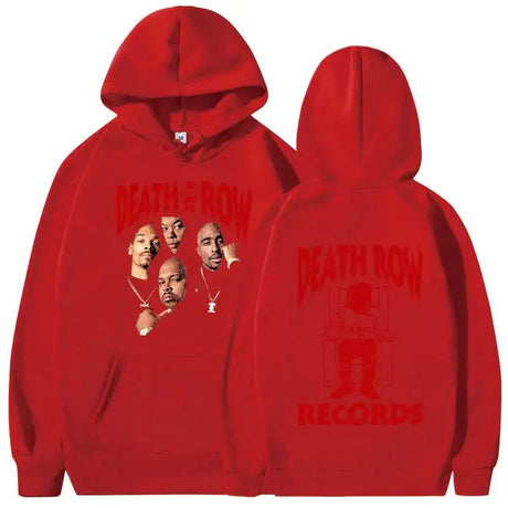 Death Row Records Hoodie Men Women High Quality Aesthetic Hoodies Pullover 90s Vintage Hip Hop Sweatshirts Harajuku Streetwear - Lootquake