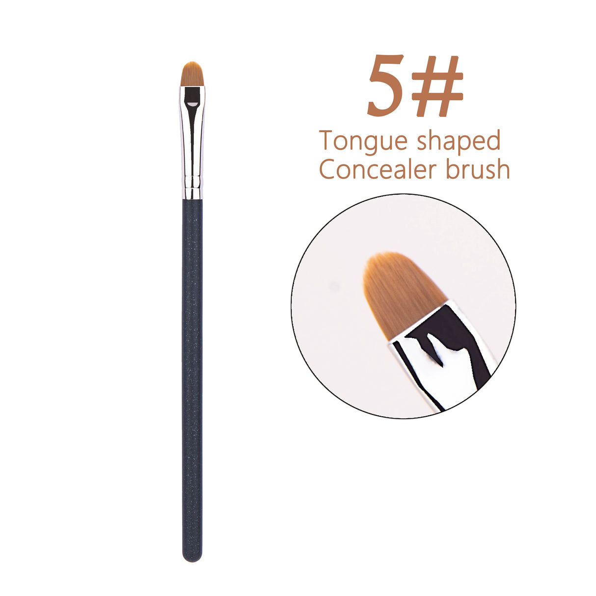 New Ultra-thin Foundation Brush Pointed Precise Foundation Concealer Blending Brush Facial Liquid Foundation Makeup Tool