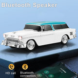 Enceinte Bluetooth sans fil pour PC, en forme de voiture classique, hi-fi, boombox, compatible radio FM, disque U, carte TF, AUX, cadeaux spéciaux, Caixa De Som