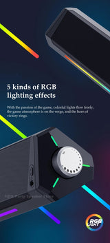 Altavoces Bluetooth para juegos, subwoofer USB portátil, sonido estéreo envolvente, amplificadores, barra de sonido, altavoces de escritorio para PC