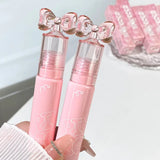 Cute Bow Water Mirror Lip Glaze Peach Pink Lipstick Liquid Moisturizing Non-stick Lip Gloss Makeup Sexy Red Lip Tint Cosmetics