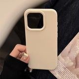 Dopamine-Inspired Silicone Solid Color Simple Fashion Phone Case For iPhone