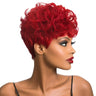 Black Women's Short Curly Elf Wig | Natural Wave Synthetic Wig (Black Color, Layered Elf Cut, Daily Use)