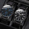2PCS Set Couple Fashion Casual Leather Watches Ladies Simple Dial Quartz Wristwatches Dress Clock Montre Femme - Lootquake