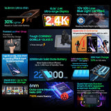 Tablette PC Blackview Active 8 Pro 16 Go 256 Go Batterie 22 000 mAh Android 13 Écran 2,4 K 10,36 pouces Caméra 16 Mpx + 48 Mpx Tablette robuste