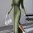 2024 Spring/Summer Knitted Dress Slim Fit Fashion Casual Women's Lapel Long sleeved Dress Concave Stripe Solid Color Long Dress - Lootquake