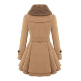 Winter Women's Jacket Windbreaker Warm Plush Thick Clothes Double Breasted Belt Autumn And Winter Korean Style Slim Lapel Coat - Lootquake