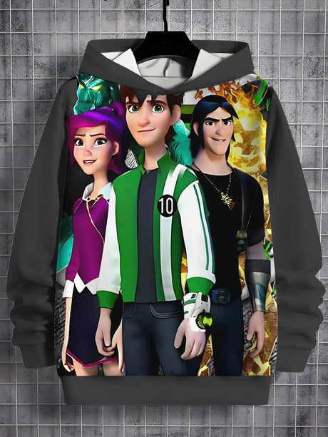 Ben 10 3D Print All Seasons Children Casual Sweatshirt Cool Pullover Tops Unisex Clothes Boy Girl Hoodies - Lootquake