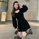Women's Long Dress Autumn And Winter Dress Christmas High-end Neck Elegant Slim - Lootquake