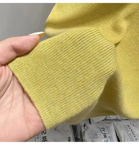 Half High Collar T-shirts Flying Sleeve Design Slim Knitted Sleeveless Top Women Simple Comfortable White T-shirts Summer 2025 - Lootquake