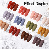 Vendeeni - Esmalte de uñas en gel con efecto mate brillante, capa superior de terciopelo afelpado, UV LED, 15 ml