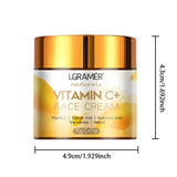 Crema facial con vitamina C, retinol, suavizante, antiarrugas, hidratante, reafirmante, con ácido hialurónico, aclarante, reparadora, suave, cuidado de la piel, crema blanqueadora.