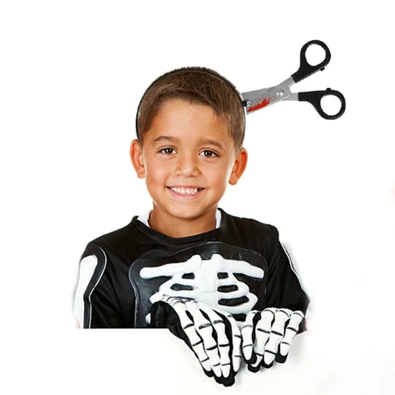 Halloween Decor Accessories Hair Hoop Horror Blood Fake Ax Saws Knife Gothic Headband Halloween Party Masquerade Cosplay Prop
