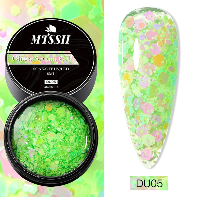 8ml Super Shine Silver Metal Painting Gel Nail Polish High-density Mirror Effect Semi Permanant Nail Art Manicure Varnish