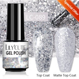 LILYCUTE 5ml Liner Gel Nail Polish UV LED Nail Art Paint Gel Gorgeous Glitter French Effect Semi Permanent Nail Painting UV Gel