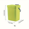 Space-Saving Quiet-Close Trash Can - 3/5L, Eco-Friendly Sealed Bin For Kitchen & Office, No Electricity Needed