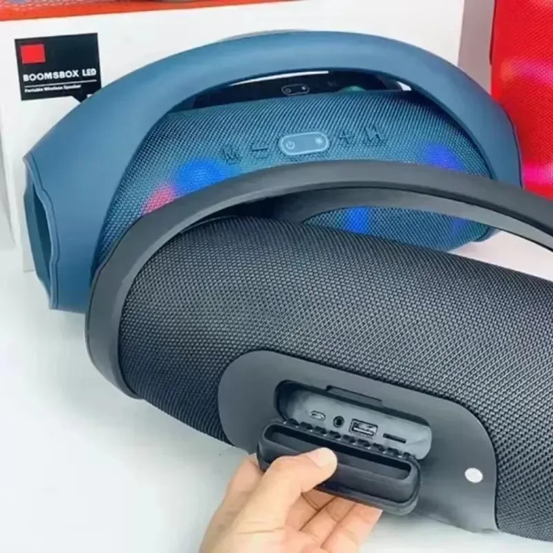 Portable Waterproof 100W High Power Bluetooth Speaker RGB Colorful Light Wireless Subwoofer 360 Stereo Surround TWS FM Boom Box