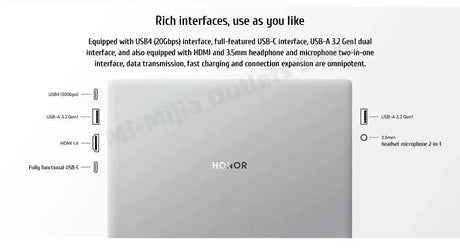 HONOR MagicBook X16 Plus 2024 Laptop AMD Ryzen R7 8845HS 16GB 32GB 512GB 1TB 16" Inch 60Hz/120Hz Notebook Ultrabook Computer PC - Lootquake