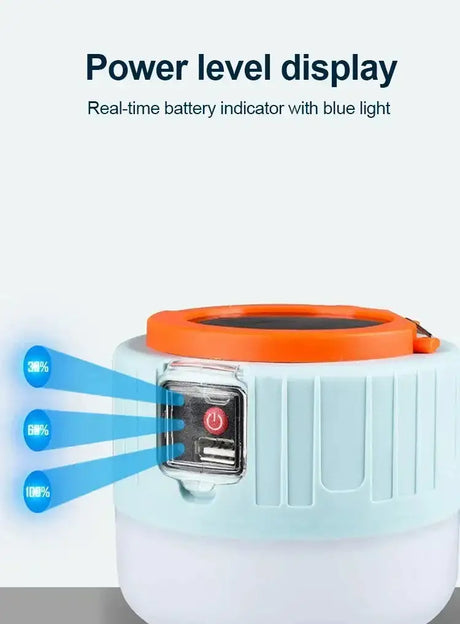 Powerful Solar LED Camping Lamp Waterproof Portable Lanterns Emergency Lights For BBQ Hiking USB Rechargeable Tent Lanterns - Lootquake