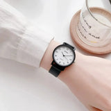Simple Black White Women Quartz Watches Minimalist Design Silicone Strap Bracelet Wristwatch Women's Watch Reloj Mujer Relogio - Lootquake