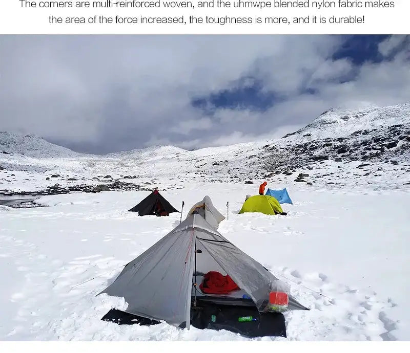 [HODR] 3F UL GEAR Lanshan 1 pro Tipi Tent Rodless Solo Ultralight 690g 20D Nylon Fabric Camping Season Tent Trekking Tents - Lootquake