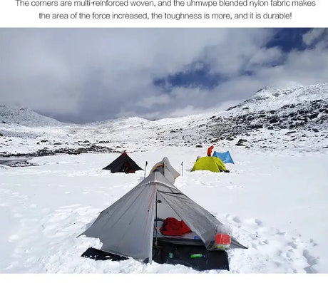 [HODR] 3F UL GEAR Lanshan 1 pro Tipi Tent Rodless Solo Ultralight 690g 20D Nylon Fabric Camping Season Tent Trekking Tents - Lootquake