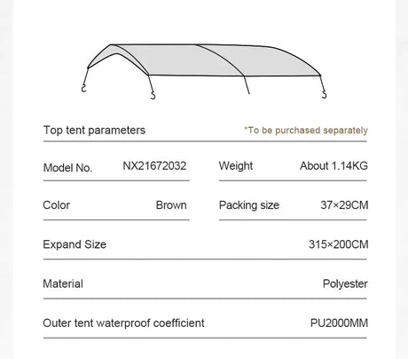 MOBI GARDEN Camping LS4 Tunnel Tent Living Shell Tent Large Blow Tent Invite Space Two Bedrooms - Lootquake