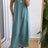 Summer Loose Spaghetti Strap Dresses Women Solid Color V-neck Casual Commuting Sleeveless Long Dress Female Fashion New Vestidos - Lootquake