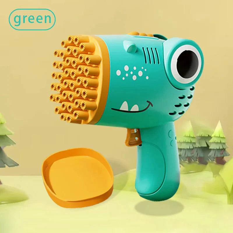 40 Hole Dinosaur Bubble Handheld Bubble Machine Electric Bubble Gun Outdoor Wedding Party Toy