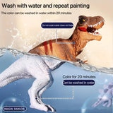 6pcs Coloring Dinosaur Plus 12 Color Paint Set Toys For Children Painting Diy Toys Doodle Handmade Educational Toys easter gift - Lootquake