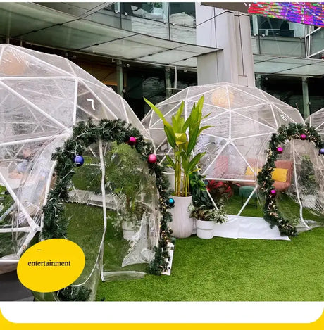 3.6M TPU Transparent Clear Bubble Dome Tent / Outdoor Event Party Camping Cafe Dining Plastic PVC Garden Igloo Dome Tent Luxury - Lootquake