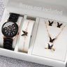 5/6PCS Women Watches Fashion Silicone Band Women Quartz Watches Jewelry Set Reloj Mujer Girls Clock Gift (Without Box) - Lootquake