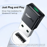 Adaptateur Bluetooth USB Baseus, Dongle Bluetooth 5.3, Adaptateur pour PC, Ordinateur Portable, Haut-parleur sans fil, Récepteur audio, Transmetteur USB