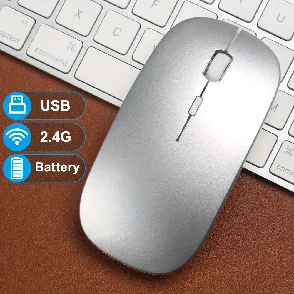 Souris de jeu sans fil, rétroéclairée, compatible USB, rechargeable, RVB, silencieuse, ergonomique, pour ordinateur portable et PC