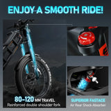 Bicicleta eléctrica Romeo con motor de 1200 W, 48 V, 60 Ah, 34 mph, velocidad máxima, 26 x 4 pulgadas, neumáticos anchos todoterreno, para acampar, para adultos.