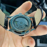 38.5mm Minimalist Mechanical Watch Tianjin ST2130 Automatic Movement Calendar Waterproof Sapphire Men's Fashion Dress Wristwatch - Lootquake