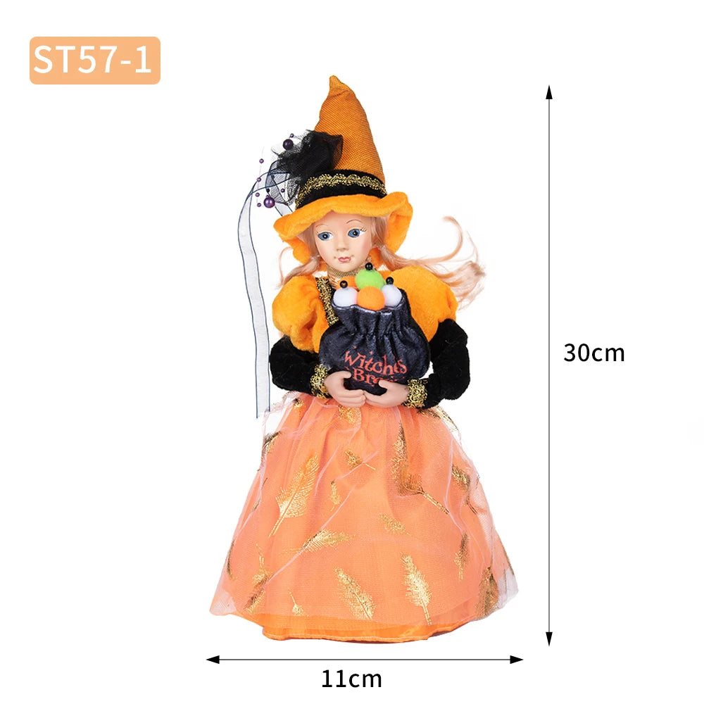 Halloween Witch Decoration Elf Boy Girl Doll Christmas Pendant Ornaments Home Decor Elf Hanging Decoration New Year Gifts
