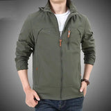 Outdoor Waterproof Jacket Men Breathable Quick Dry Hooded Jacket Coat Windbreaker Jacket Men Multi-Pockets Summer Windbreaker