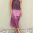 Fashion Vest Long Dress Women Summer Sleeveless o Neck Dress Summer Gradient Casual Dresses - Lootquake