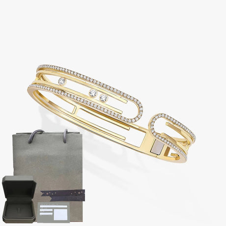 S925 sterling silver women's bracelet, classic MOVE/TWIN series, French diamond bracelet, holiday gift, high-quality jewelry - Lootquake