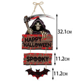 7PCS/set Halloween Party Decors Pumpkin Ghost Bat Door Hanging Pendents Happy Festival  Decorations for Home