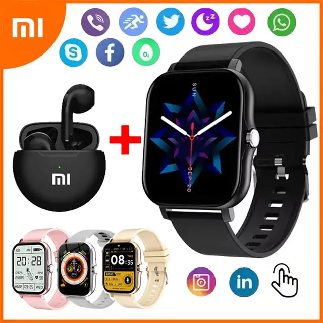 Xiaomi Smart Watch Women Men Lady Gift Sport Fitness Watches Heart Rate Monitor Waterproof Smartwatch For Phones Android IOS - Lootquake