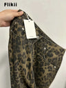 American Retro Leopard High Waist Baggy Jeans Women's Casual Pockets Hip-hop Pants 2024 Spring Y2K Oversiz Panther Denim Trouser - Lootquake