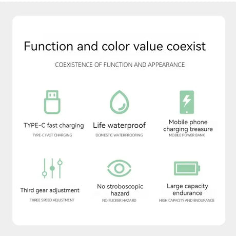 Protable Rechargeable Camping Light Tent Chandelier Ultra Long Life Multi-function Flashlight Folding Hand Lamp - Lootquake