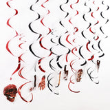Halloween Blood Banner Paper Garland Scary Eyeball Skull Spiral Hanging Flag Halloween Party Decoration Home Haunted House Decor